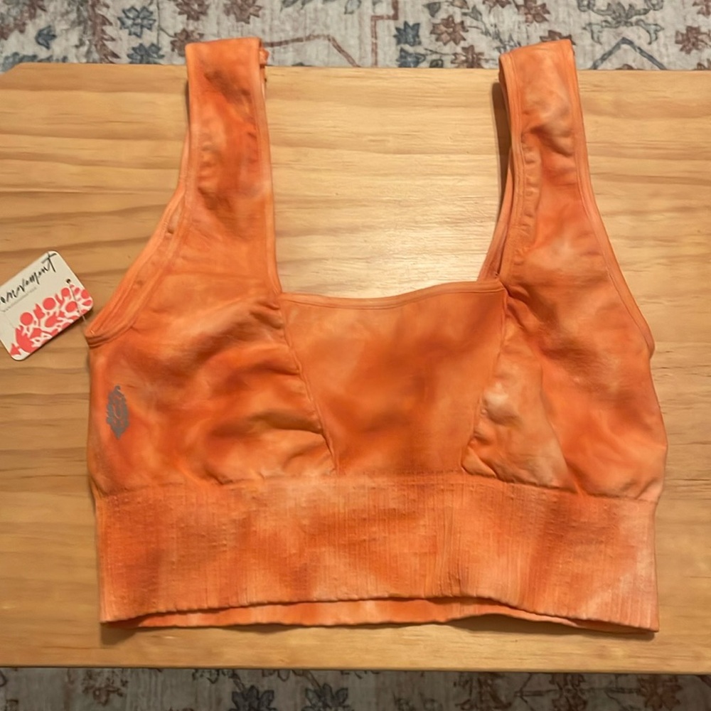 FREE PEOPLE Good Karma square neck tie dye bra NWT M/L